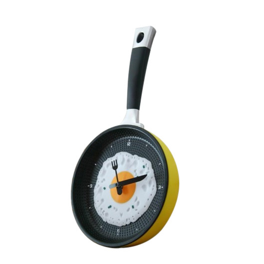 Don&#39;t know what to get for a housewarming gift? This fun novelty clock sports a pan-with-a-fried-egg design. It&#39;s a great...