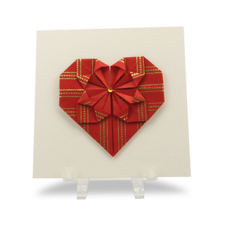 Designed and hand folded by Kritima Chamcheun in Melbourne, this unique origami card is made with handmade chiyogami silk...